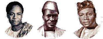 Les leaders de l'unité Ghana-Guinée-Mali