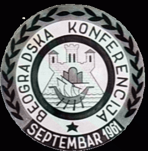 Logo de la première conférence des non-alignés à Belgrade